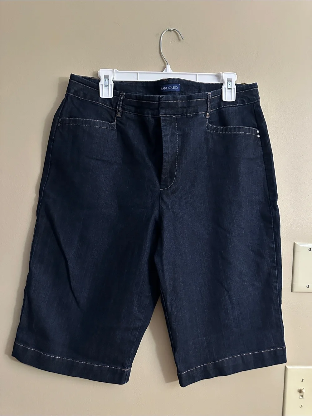 Navy Blue Denim Shorts